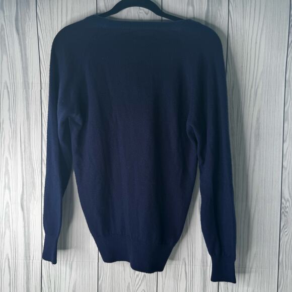 Vtg 60s Lady Pickering Golf Blue Sweater V Neck “Aspen Club” Retro Preppy M USA - Picture 4 of 8